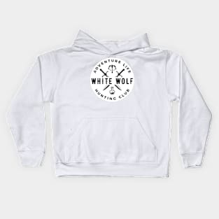 White Wolf - Hunting Club - Adventure Life - White - Fantasy - Funny Kids Hoodie